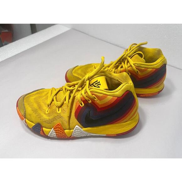 Nike Kyrie 4 70s Decades Pack Yellow Basketball Shoes US 4Y 943807-700 - Picture 6 of 10